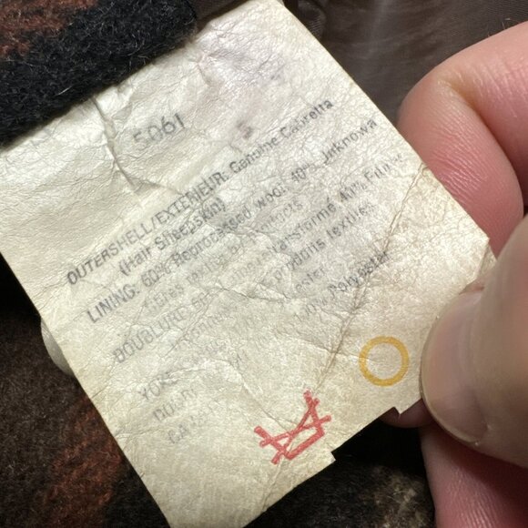 Vintage Rice Men 42 Brown Cabretta Leather 70s Jacket Coat Lined Sheepskin - Picture 12 of 12